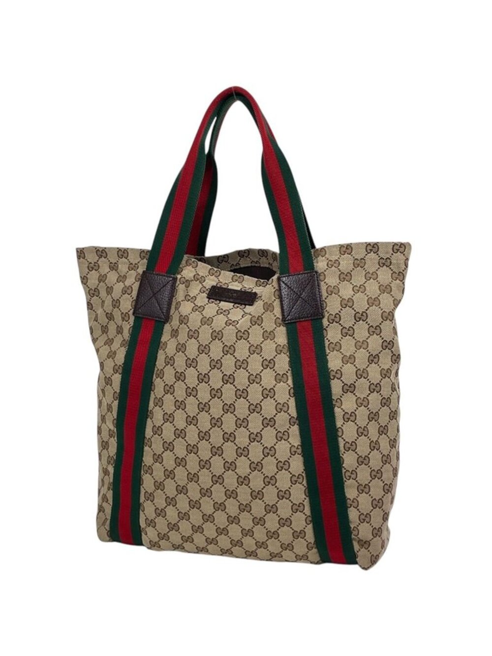 Gucci Tote Bag GG Pattern Sherry Line Canvas Brown